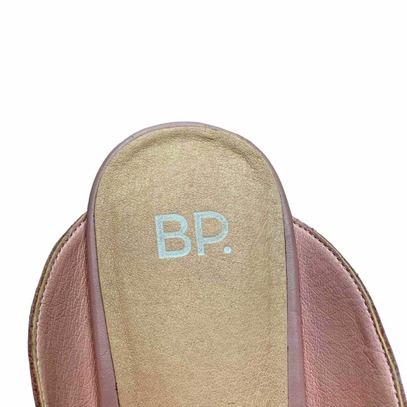 BP Nordstrom Maddy Bow Dusty Pink Leather Mules - Picture 5 of 10